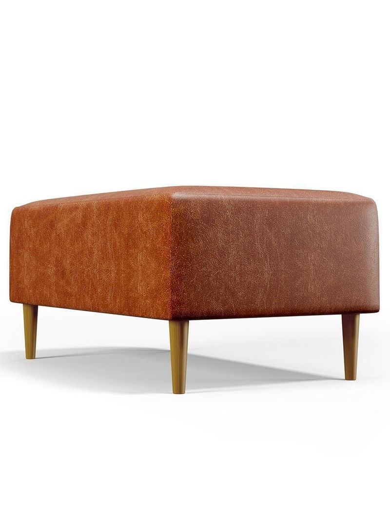 Puff Sala de Estar Cléo Pés Palito 90cm Couríssimo Camel