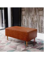 Puff Sala de Estar Cléo Pés Palito 90cm Couríssimo Camel