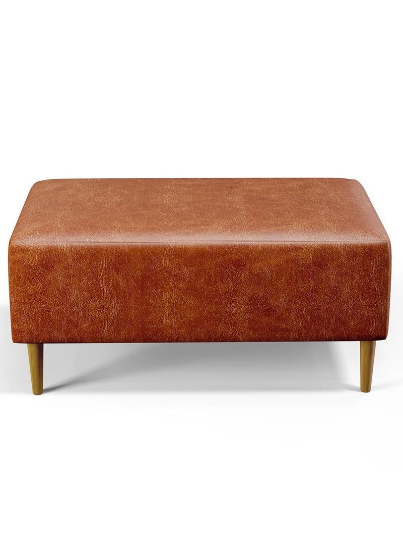 Puff Sala de Estar Cléo Pés Palito 90cm Couríssimo Camel