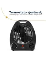 Aquecedor Britânia 2 Em 1 Com 3 Níveis De Potência AB1500P 110V