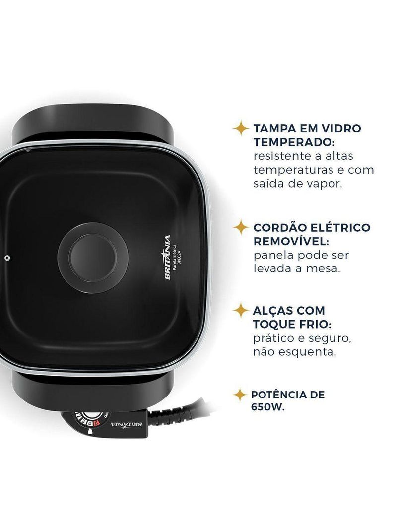 Panela Elétrica Britânia 2L 5 Temperaturas 650W BPE02A 220V