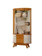 Aparador Para Sala Buffet Monza E Cristaleira Moss Cinamomo Off White - Madetec