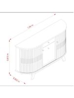 Aparador Para Sala Buffet Monza E Cristaleira Moss Cinamomo Off White - Madetec