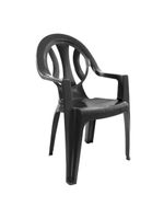 Poltrona Plástica Caixaplast Arcos Duoplastic Preto