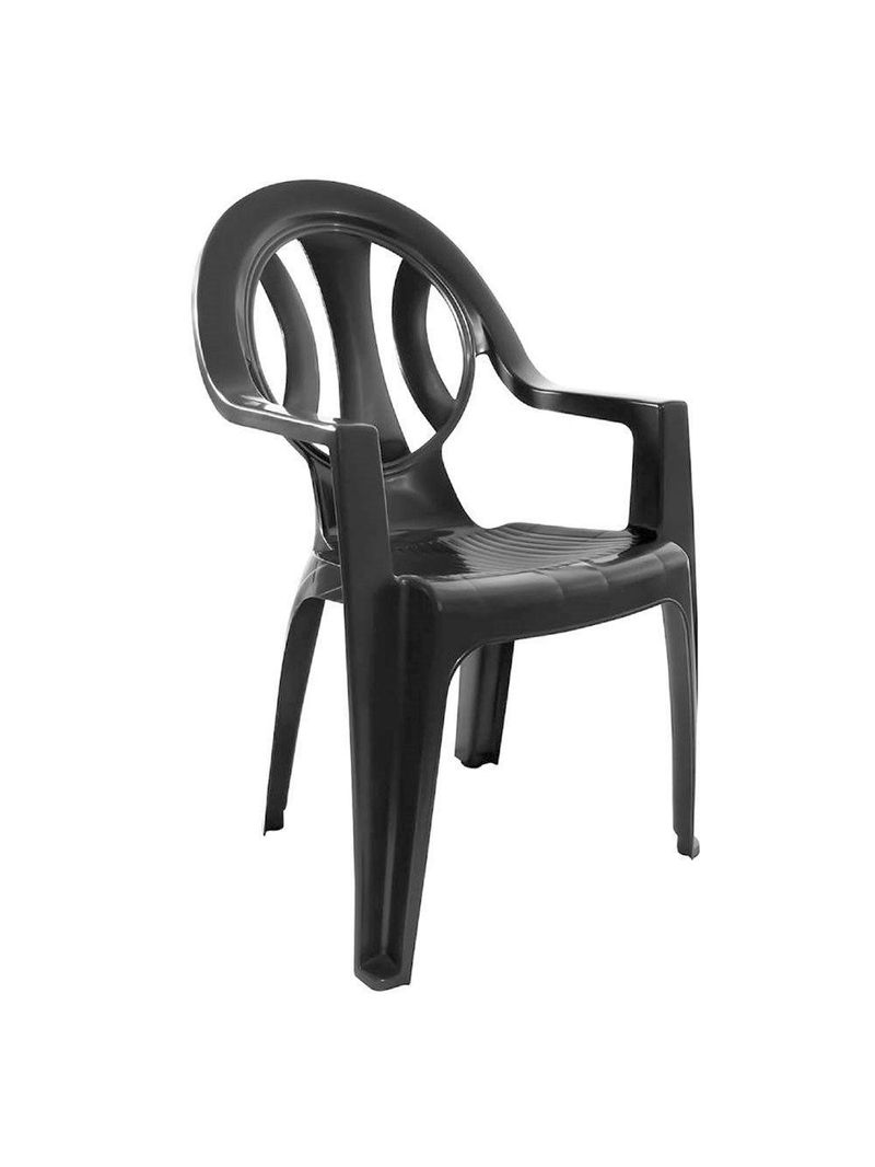 Poltrona Plástica Caixaplast Arcos Duoplastic Preto