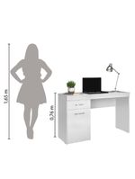 Escrivaninha Com 1 Porta 1 Gaveta Vitória New Branco Demóbile Branco