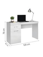 Escrivaninha Com 1 Porta 1 Gaveta Vitória New Branco Demóbile Branco