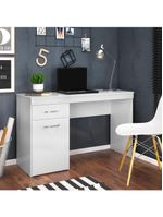 Escrivaninha Com 1 Porta 1 Gaveta Vitória New Branco Demóbile Branco