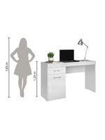 Escrivaninha Com 1 Porta 1 Gaveta Vitória Branco Branco