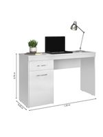 Escrivaninha Com 1 Porta 1 Gaveta Vitória Branco Branco
