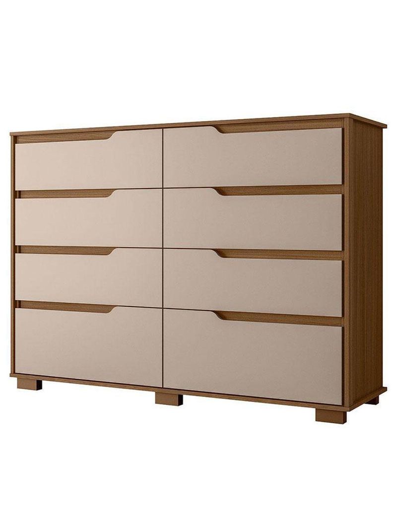 Guarda Roupa Solteiro Aruba com Espelho e Cômoda Georgia Carvalho Fendi – Moval