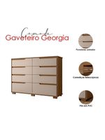 Guarda Roupa Solteiro Aruba com Espelho e Cômoda Georgia Carvalho Fendi – Moval