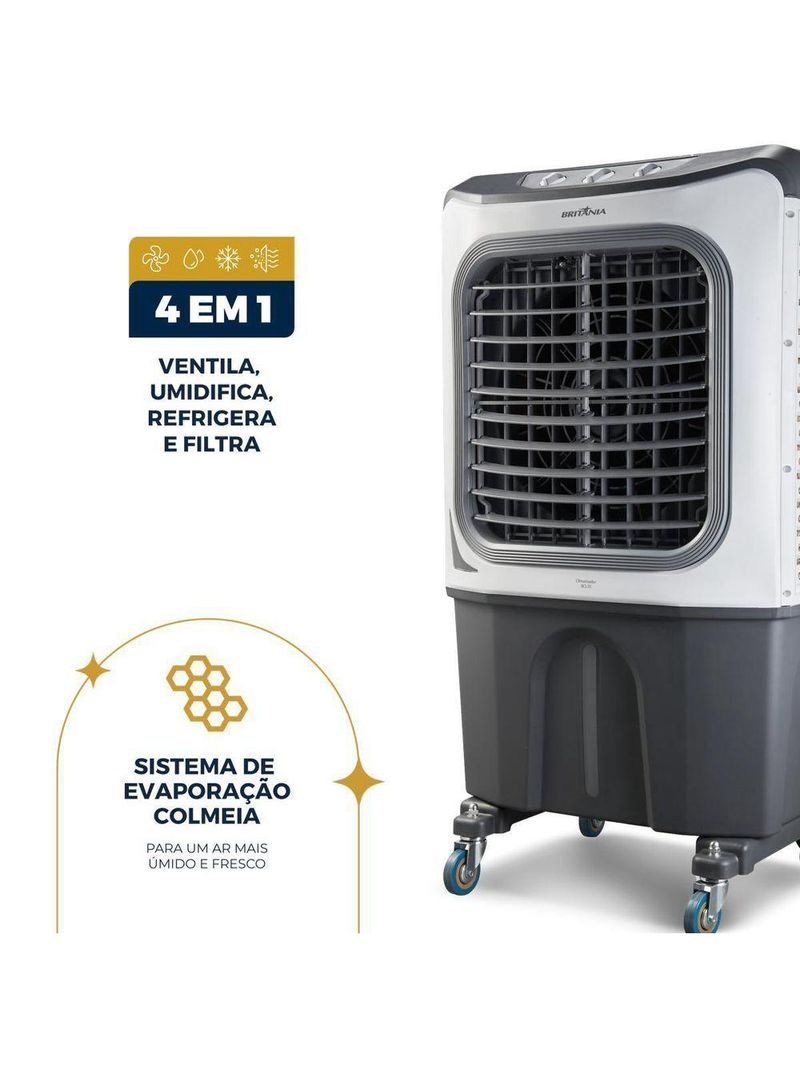 Climatizador De Ar Britânia 70L 4 Em 1 BCL70 3 Velocidades 110V