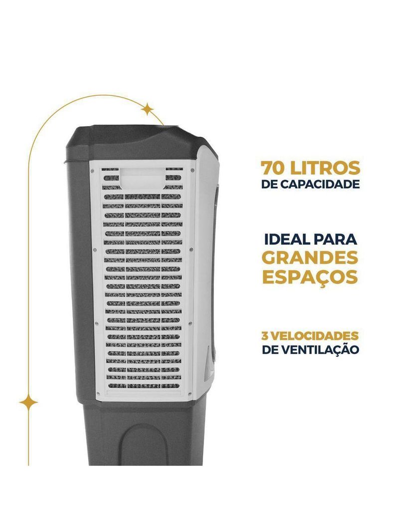 Climatizador De Ar Britânia 70L 4 Em 1 BCL70 3 Velocidades 110V
