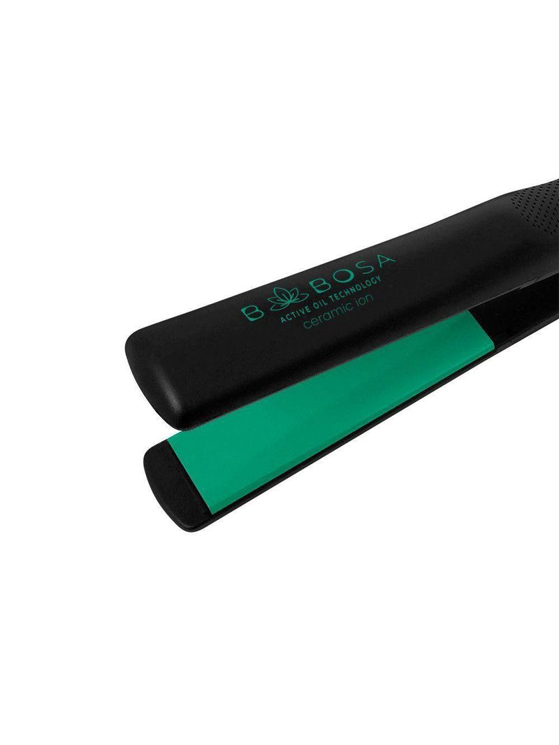 Prancha de Cabelo Babosa Ceramic Íon - Preto/Verde Bivolt