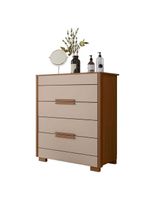 Guarda Roupa Solteiro Aruba com Espelho e Cômoda Dhara Carvalho Fendi – Moval