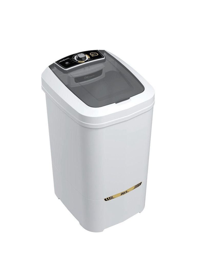 Tanquinho Semiautomático 20,5 Kg 9 Programas Lavagem Newmaq Branco 220V