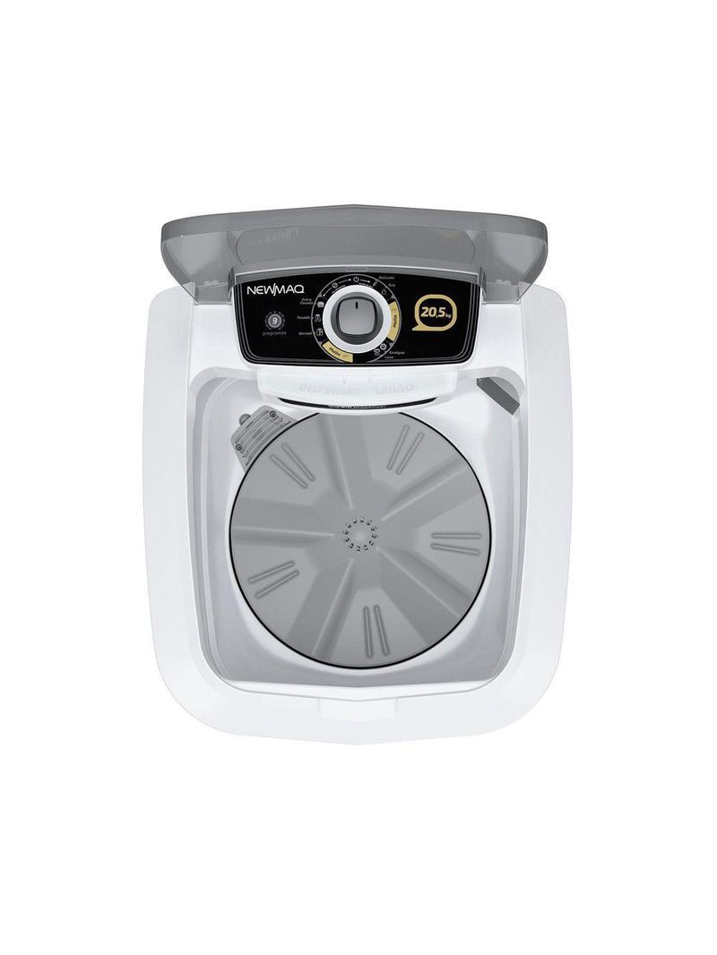 Tanquinho Semiautomático 20,5 Kg 9 Programas Lavagem Newmaq Branco 220V