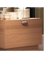 Cristaleira Hb Móveis Aura 2 Portas De Vidro 1 Gaveta Nature-preto - Linha Exclusiva