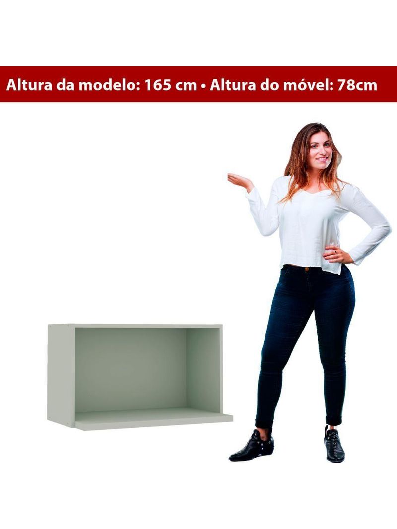 Armário De Cozinha Genialflex Iluminata Aéreo Hortelã