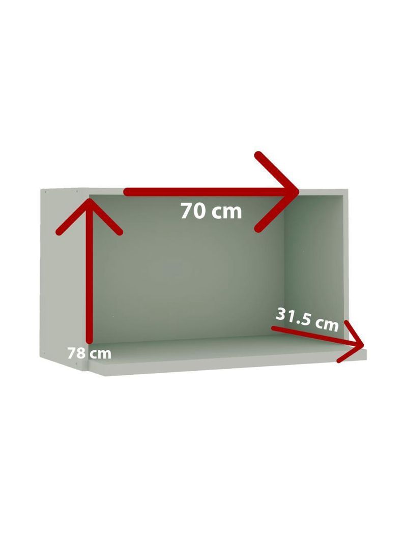 Armário De Cozinha Genialflex Iluminata Aéreo Hortelã