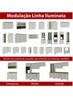 Armário De Cozinha Genialflex Iluminata Aéreo Hortelã