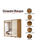 Guarda Roupa Casal Dhara E Cômoda Lisboa Freijó Off White - Moval