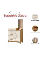 Guarda Roupa Casal Dhara E Cômoda Lisboa Freijó Off White - Moval