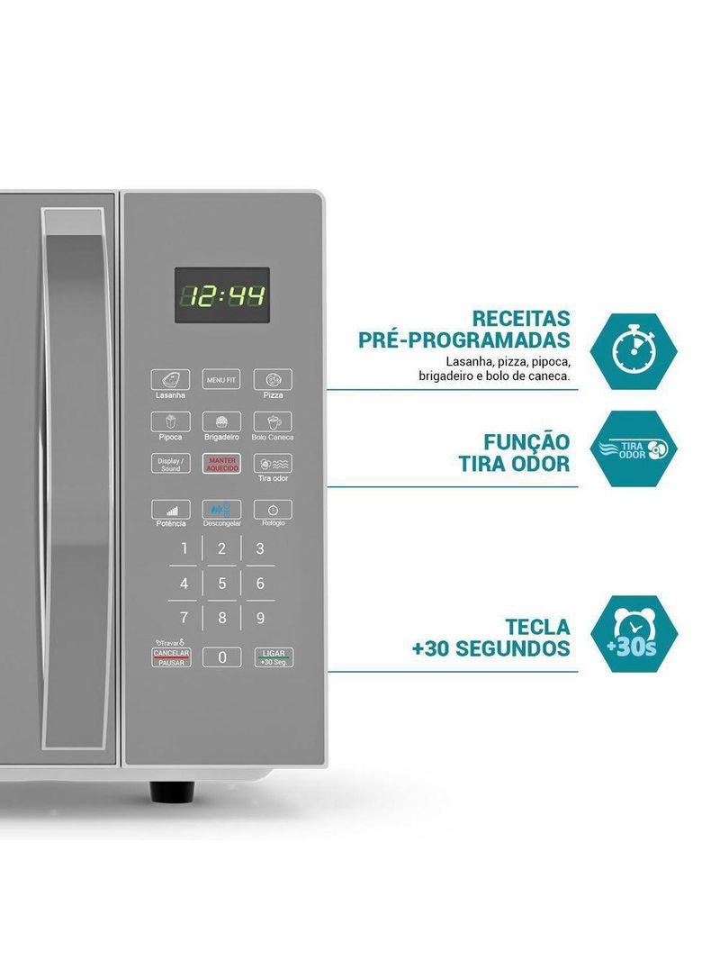 Micro-ondas 33L Philco PMO38S Limpa Fácil 1400W 220V