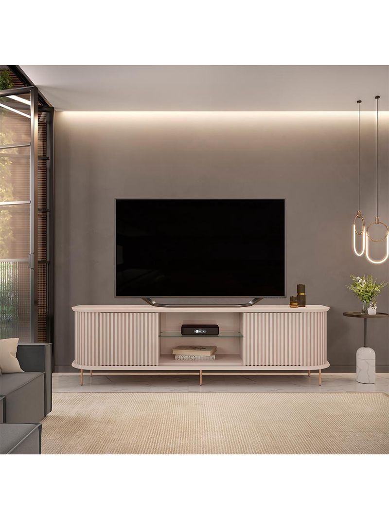 Rack Para Sala De Estar 75 Pol Atlantis D05 Off White