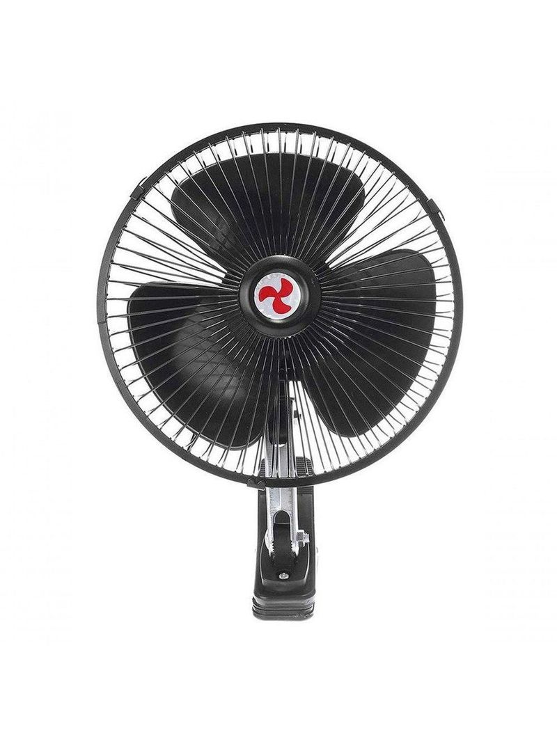 Mini Ventilador Veicular 12v 8'' 20cm Carro Caminhão Preto
