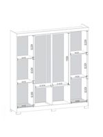 Guarda-Roupa Casal 8 Portas Itapema Atualle Acácia com Reflecta