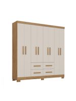 Guarda-Roupa Casal 8 Portas Itapema Atualle Acácia com Reflecta