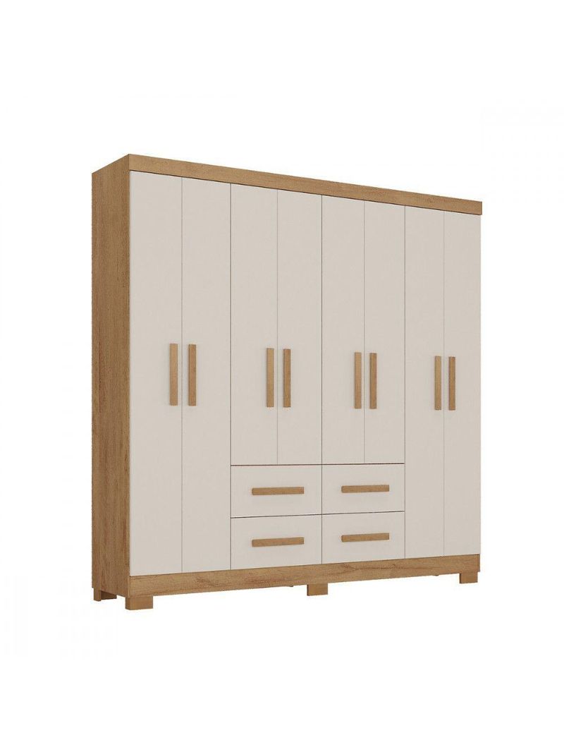 Guarda-Roupa Casal 8 Portas Itapema Atualle Acácia com Reflecta
