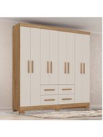 Guarda-Roupa Casal 8 Portas Itapema Atualle Acácia com Reflecta