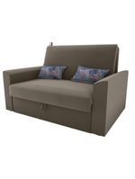 Sofá Cama Casal Cristal Bege Flor Matrix Bege Floral