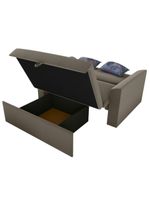 Sofá Cama Casal Cristal Bege Flor Matrix Bege Floral