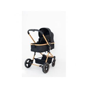 Carrinho de Passeio Galzerano Ivy 0 a 15kg com Cesto Moisés Dourado Gold