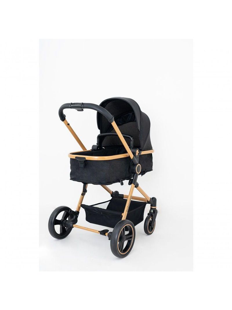 Carrinho de Passeio Galzerano Ivy 0 a 15kg com Cesto Moisés Dourado Gold