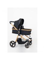 Carrinho de Passeio Galzerano Ivy 0 a 15kg com Cesto Moisés Dourado Gold