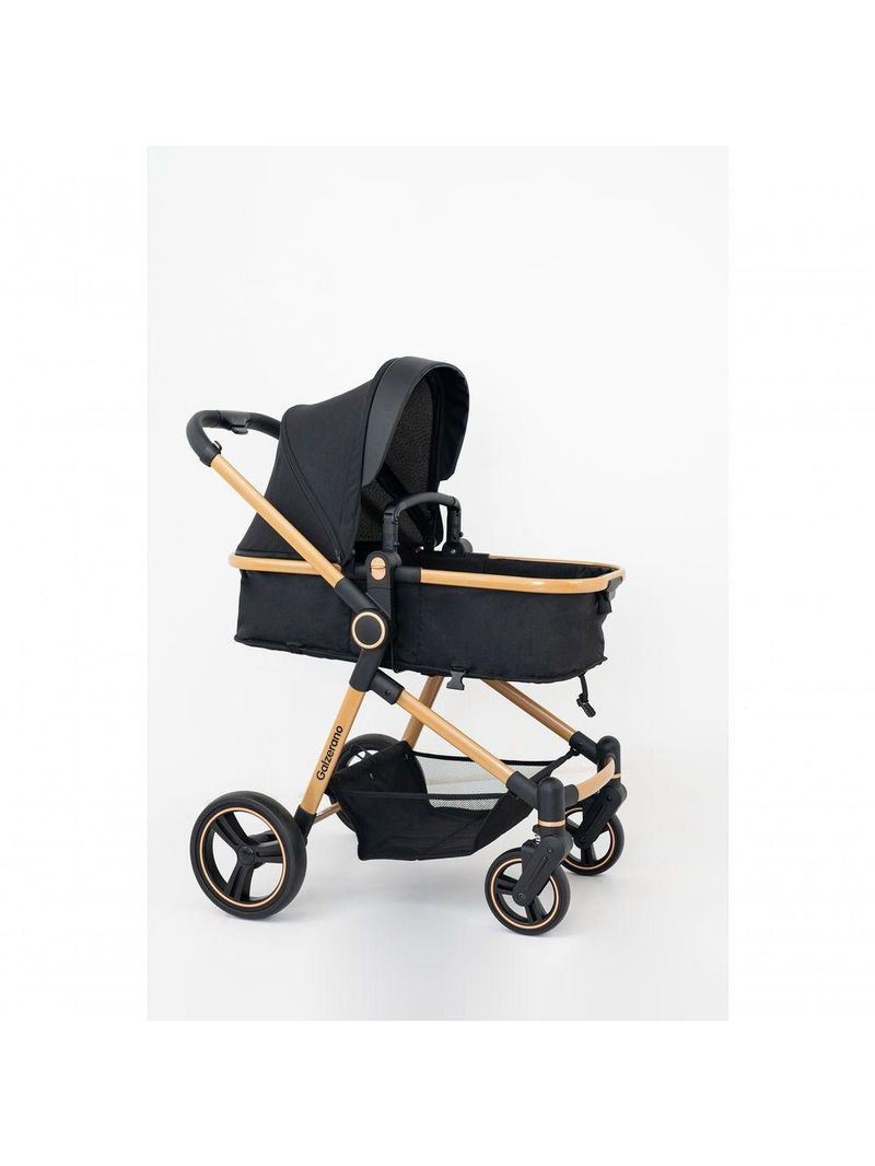 Carrinho de Passeio Galzerano Ivy 0 a 15kg com Cesto Moisés Dourado Gold