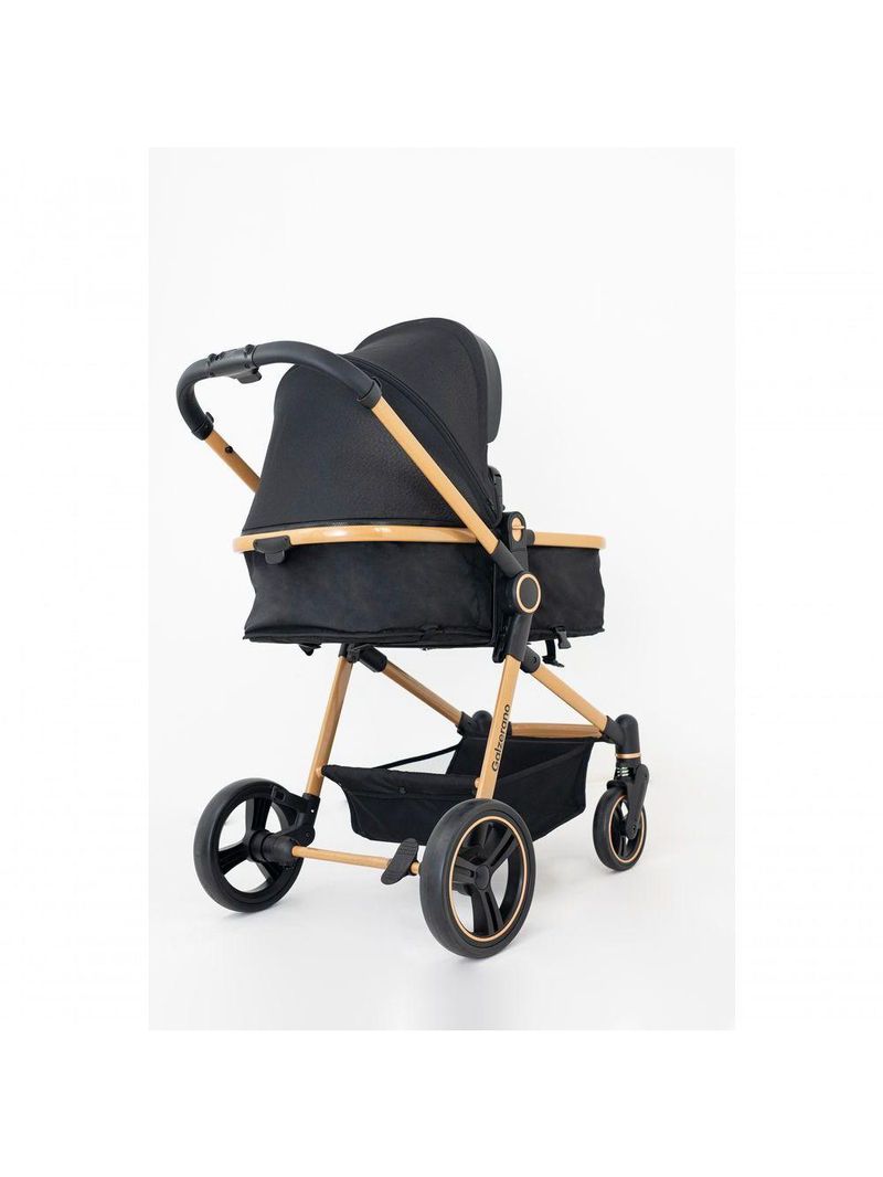 Carrinho de Passeio Galzerano Ivy 0 a 15kg com Cesto Moisés Dourado Gold