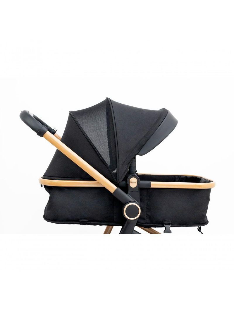 Carrinho de Passeio Galzerano Ivy 0 a 15kg com Cesto Moisés Dourado Gold