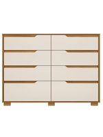 Guarda Roupa Casal San Lorenzo E Cômoda Georgia Freijó Off White – Moval