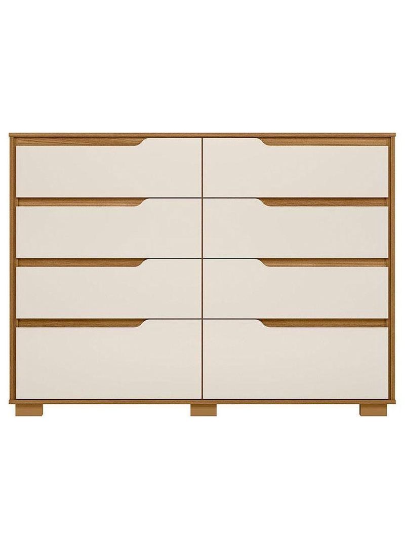 Guarda Roupa Casal San Lorenzo E Cômoda Georgia Freijó Off White – Moval