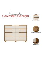 Guarda Roupa Casal San Lorenzo E Cômoda Georgia Freijó Off White – Moval