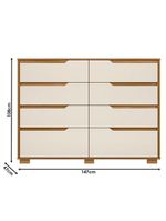 Guarda Roupa Casal San Lorenzo E Cômoda Georgia Freijó Off White – Moval