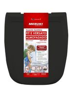 Assento Sanitário Almofadado Linea Fit Preto Mebuki