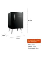 Frigobar Brastemp Retrô 76l Preto Bra08heana 110V