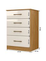 Guarda Roupa Casal Bahamas E Cômoda Ms913 Freijó Off White – Moval